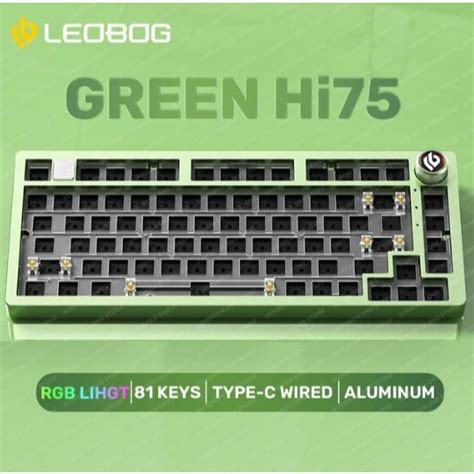 Leobog Hi Aluminum Barebone Keyboard Kit Rgb Light Hot Swappable Custom Keyboard With Knob