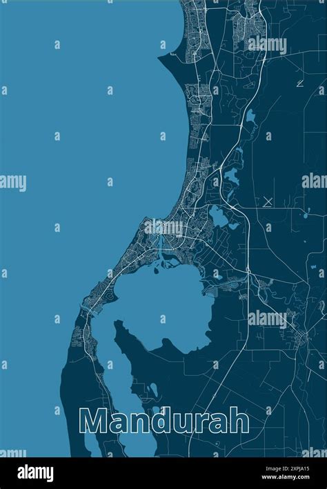 Mandurah Vector Outline Map Hi Res Stock Photography And Images Alamy