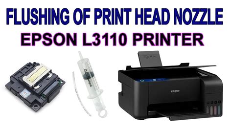 How To Flush A Clogged Printhead Nozzle Epson L Printer Youtube