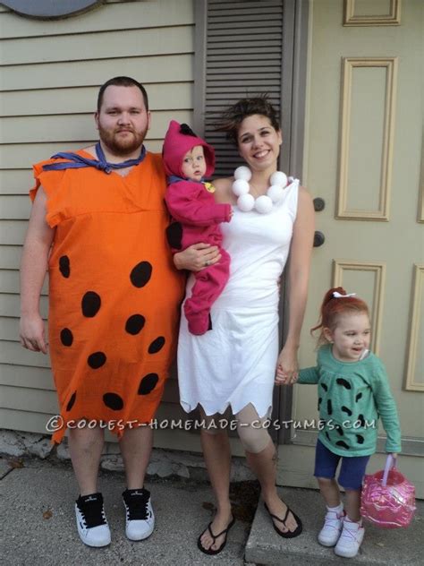 Homemade Flintstones Family Costume