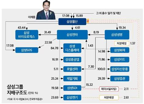 삼성 지배구조 개편 착수이재용 복귀 첫 작품