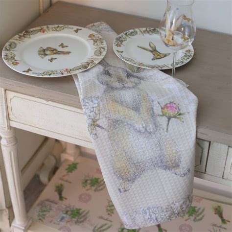 Полотенце кухонное Кролик в цветах в полный рост, Myatashop купить ...