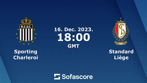 Sporting Charleroi Vs Standard Li Ge Live Score H H And Lineups