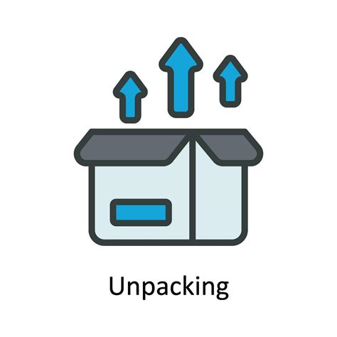 Unpacking Vector Fill outline Icon Design illustration. Shipping and
