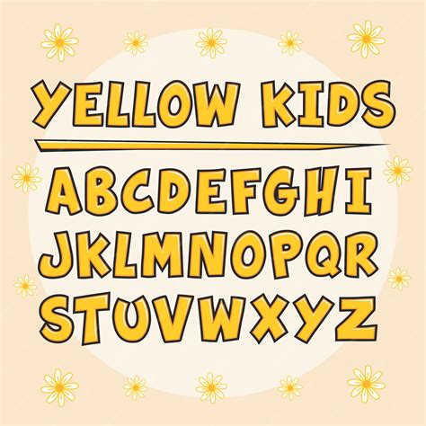 Alfabeto Amarelo Para Imprimir