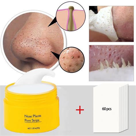 Blackhead Extraction Nose Mask with 60 Sheets, High-Adhesion Formula to