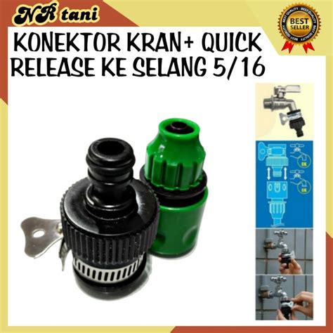 Jual KONEKTOR KRAN KONEKTOR QUICK SELANG 5 16 PAKET KONEKTOR SELANG