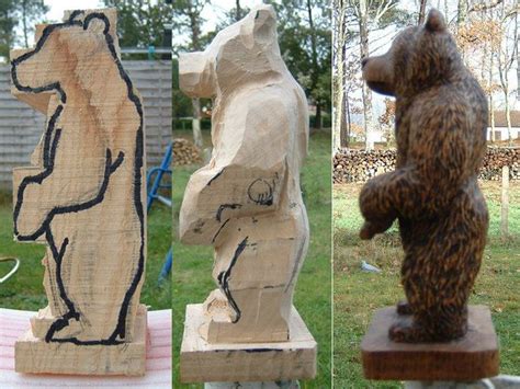 Bear Woodcarving Pattern Chainsaw Carving Patterns Chainsaw Carving