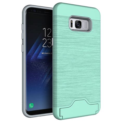 Dual Armour Tough Card Holder Case Samsung Galaxy S8 Green