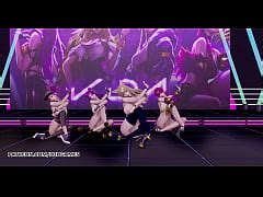 Mmd Girlsday Something Nude Kpop Dance Ahri Akali Kaisa Evelynn League Of Legends Kda