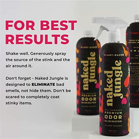 Naked Jungle Natural Odor Eliminator Spray Non Toxic Non Gmo Blend To Kill Odor Molecules