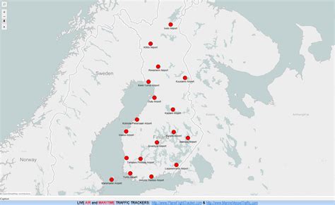 Finland Airports Map Plane Flight Tracker