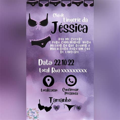 Convite Ch De Lingerie Interativo Elo Produtos Especiais