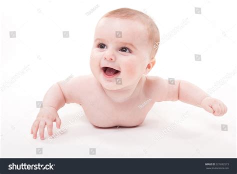 Naked Smiling Baby Lying On His Stock Photo Shutterstock