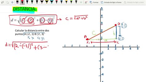Como Calcular Distancia Entre Dos Puntos Youtube