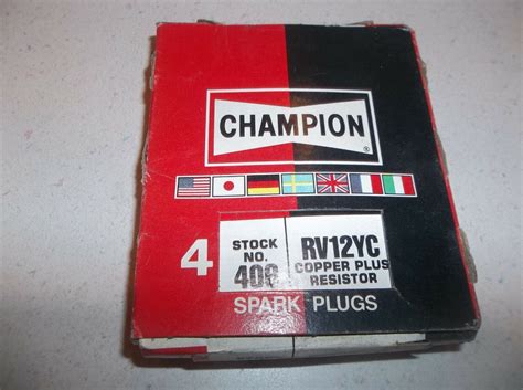 NOS Champion RV12YC Spark Plugs box of 4 | eBay