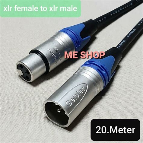 Jual Kabel Mic Xlr Male To Female M Famale Jack Canon Warna Di