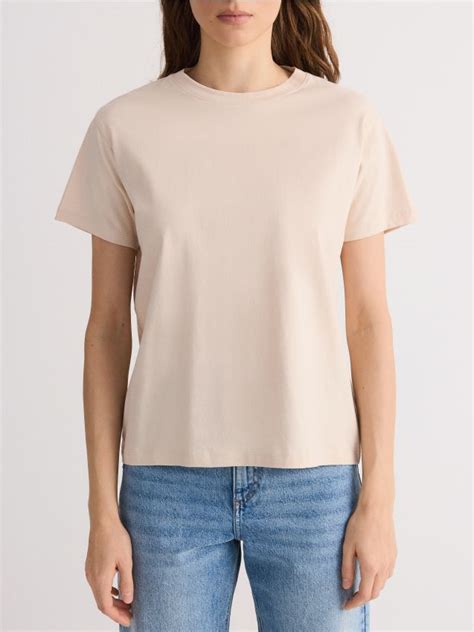 T Shirt In Cotone Colore Nude RESERVED WC353 02X