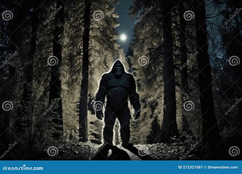 Bigfoot In Wild Generative Ai Stock Illustration Illustration Of