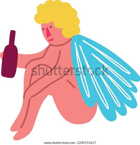 Naked Angel Wings Vector Illustration Doodle Stock Vector Royalty Free Shutterstock