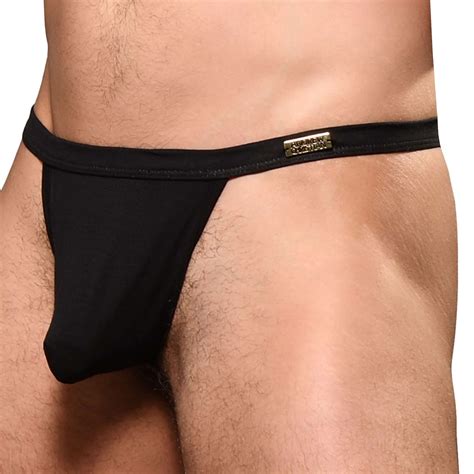 Andrew Christian Almost Naked Sex Bamboo Thong Black Inderwear