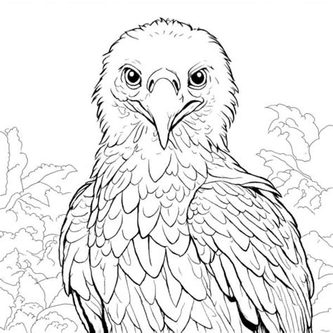 Download Hawk Line Drawing Coloring Pages Online Creative Fabrica