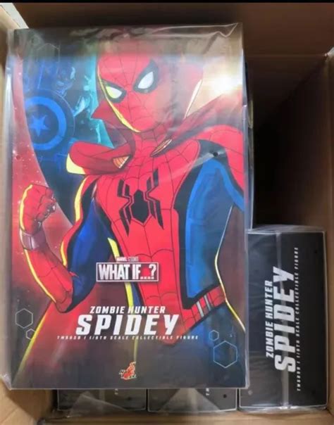 READY HOT TOYS TMS What If Zombie Hunter Spidey Spider Man Figure New