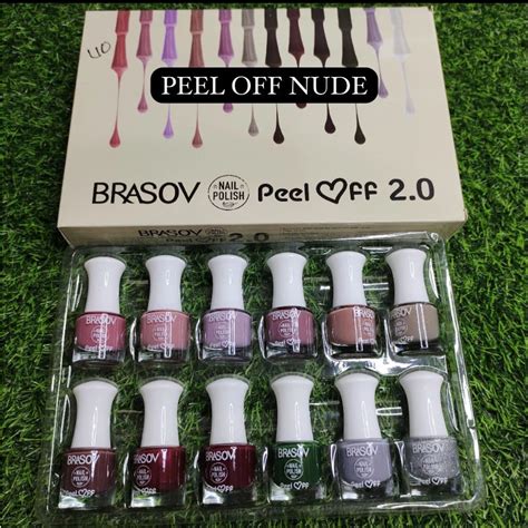 Jual BRASOV NAIL POLISH ALL VARIAN PEEL OFF PEEL OFF NUDE MIX COLOURS NUDE IN Shopee