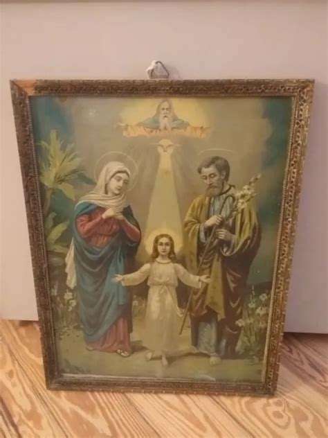 Quadro Stampa Arte Sacra Gesu Giuseppe Dio Sacra Famiglia Chiesa Fine