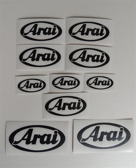 Arai Decal Sticker Set of 10 Decals. - Etsy