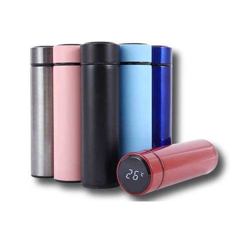 Smart LED Temperature Water Bottle 500ml Stainless Steel Hot Cold Bottles With Vacuum