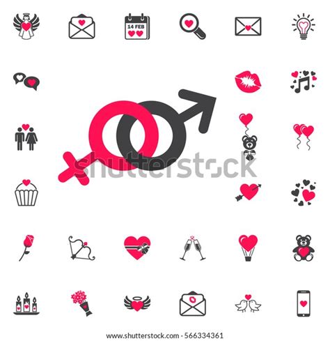 Illustration Male Female Sex Symbol On Vector De Stock Libre De