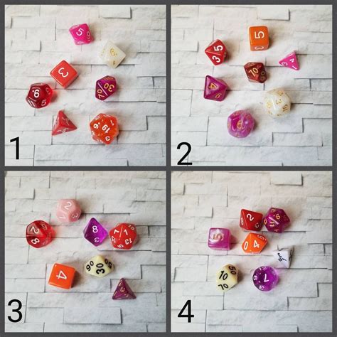 Lesbian Flag Mm Dnd Dice Hand Chosen Curated Set Of Polyhedral