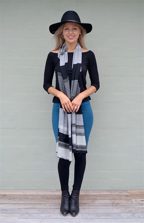 Womens Merino Wool Multi Stripe Scarf Smitten Merino