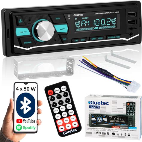 RADIO SAMOCHODOWE 1 DIN BLUETOOTH USB SD AUX MP3 LCD MIKROFON PILOT