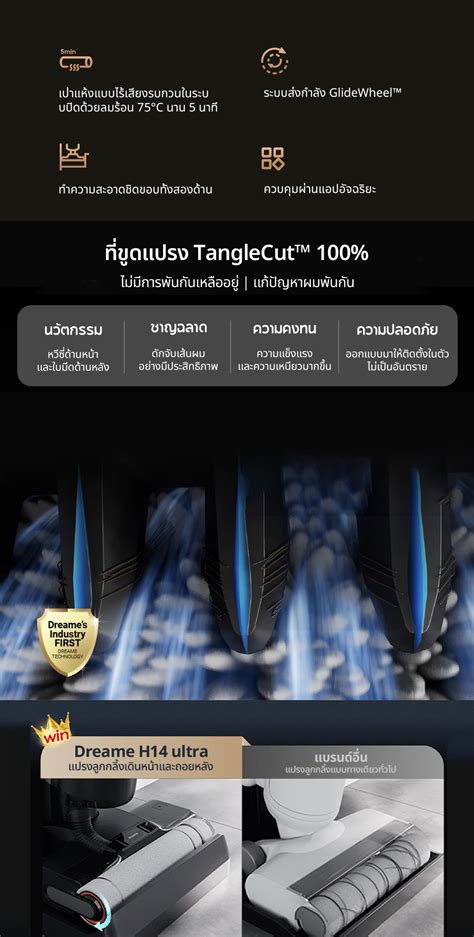 HOT Dreame H14 Ultra Wet and Dry Vacuum เครองดดฝนถพน เสนผมพนกนเปน 0 ลางดวยนำ