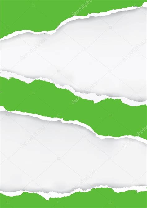 Fondo De Papel Rasgado Verde Vector De Stock De Chachar