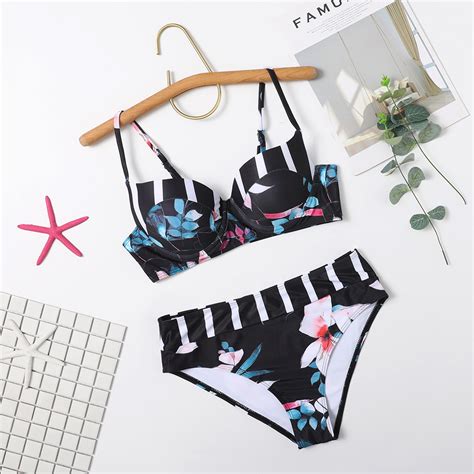 Style Swimsuit Printing Hard Cover Split Bikini Swimwear On Luulla