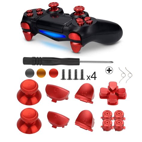 Metal Buttons for PS4 Controller, TSV Aluminum Metal L1 R1 L2 R2 ...