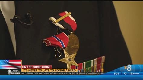 local man receives bronze star  years   army  navy service