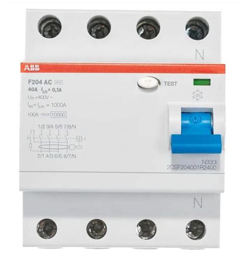Устройство защитного отключения УЗО ABB F204 40A/100mA типа АС ...