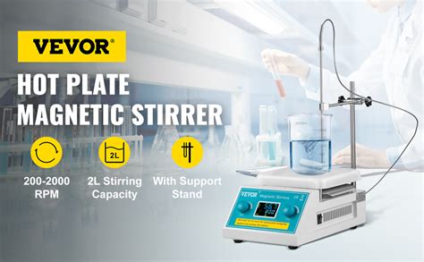 Vevor Magnetic Stirrer Hot Plate Rpm Digital Hotplate Magnetic Stirrer L Lab Heating