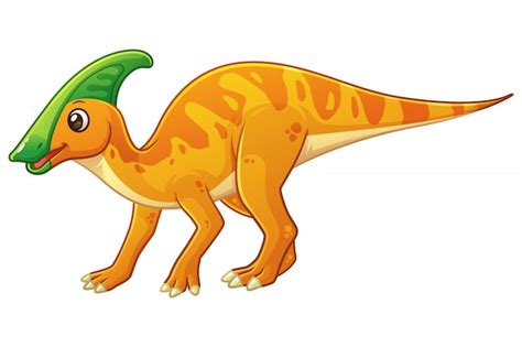 Peque A Ilustraci N De Dibujos Animados De Parasaurolophus Vector Premium