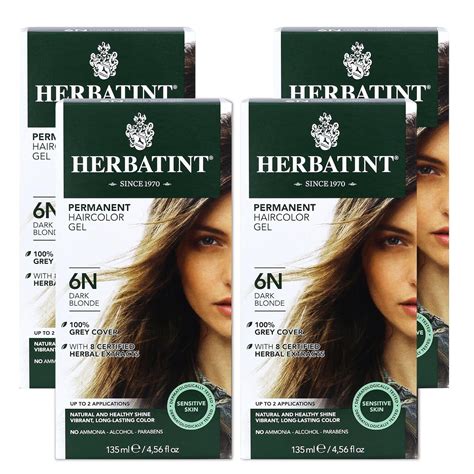 Amazon Herbatint Permanent Haircolor Gel 6N Dark Blonde Alcohol