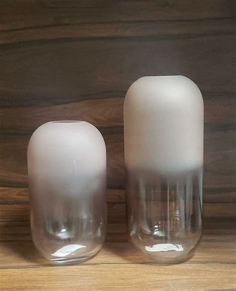 Vaso Vidro Fum Cilindro Nude Minutia