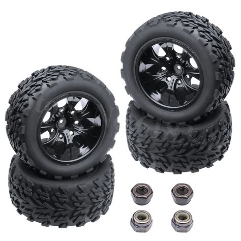 4pcs RC Tire Wheel Rim Hex 12MM For RC Himoto 1 10 Off Road Monster