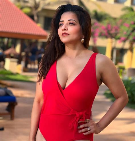 Monalisa Looks Breathtakingly Hot In Red Monokini See Photos
