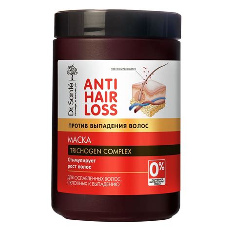 Маска для волос против выпадения Anti Hair Loss Dr.Sante / 1000 мл