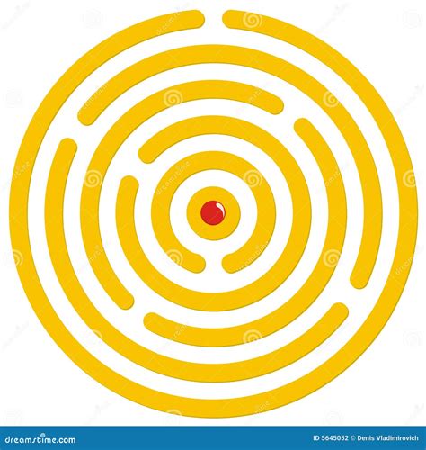 Round Labyrinth Stock Vector Illustration Of Sphere Center 5645052