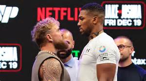 How much taller is Anthony Joshua than Jake Paul? See in their faceoff
